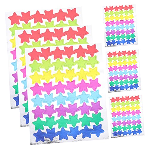 UPKOCH 60blätter Bunte Sternaufkleber Für Mädchen Belohnungsaufkleber Für Lehrer Kindergarten Sticker Motivation Und Belohnung von UPKOCH