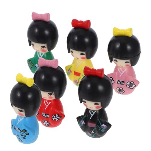 UPKOCH 6er-Pack Japanische Puppen Kimono-Figuren Traditionelles Kimono-mädchen-Spielzeug Miniatur-Puppen Für Die Inneneinrichtung UPKOCH 6er-Pack Japanische Puppen Kimono-Figuren Traditionelles Kimono-mädchen-Spielzeug Miniatur-Puppen Für Die Inneneinrichtung von UPKOCH