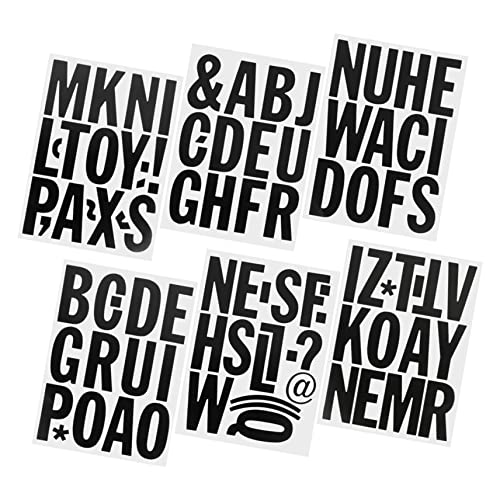 UPKOCH 6blätter wasserdichte Buchstabenaufkleber Teiliges Selbstklebender Alphabet-Sticker Für Fenster Türen Deko Briefkästen Und Mehr Einfach Anzubringen Und Rückstandslos von UPKOCH