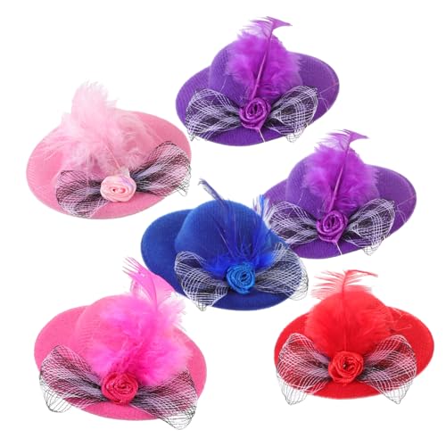 UPKOCH 6er-Pack Hüte Zum Basteln Mini-Zylinder-Set Für Teeparty-Dekorationen Puppenhut-Set von UPKOCH