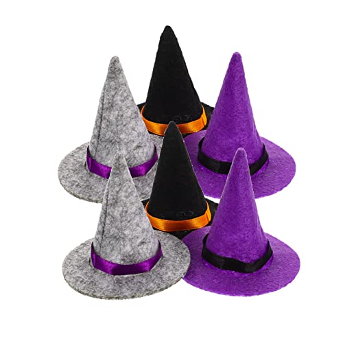 UPKOCH Halloween-hexenhüte-set 6-teilig Filz-hexenhüte Für Flaschendekor-verschluss Halloween-partyhüte Hexenkostüm-zubehör UPKOCH Halloween-hexenhüte-set 6-teilig Filz-hexenhüte Für Flaschendekor-verschluss Halloween-partyhüte Hexenkostüm-zubehör von UPKOCH