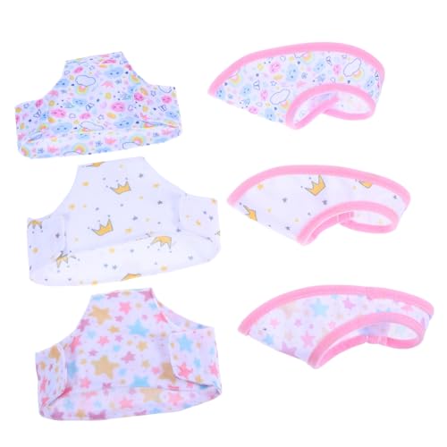 UPKOCH 6stücke Puppenbabywindeln Set Miniaturunterwäsche Für Puppen Weiches Material Mit Verstellbaren Trägern Süße Kleidung Für Puppenzubehör Und Rollenspiele UPKOCH 6stücke Puppenbabywindeln Set Miniaturunterwäsche Für Puppen Weiches Material Mit Verstellbaren Trägern Süße Kleidung Für Puppenzubehör Und Rollenspiele von UPKOCH