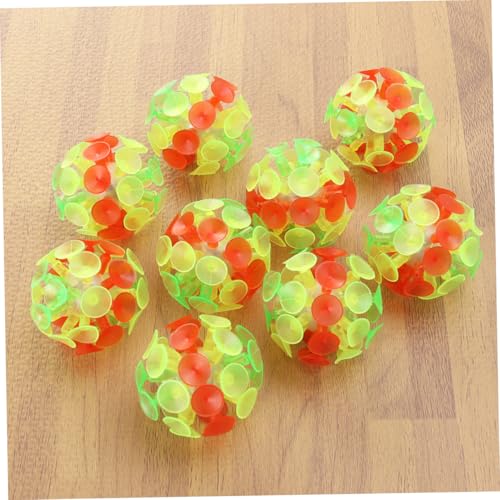 UPKOCH 7 Stück Teiliges Saugnapfball Leuchtende Bunte Bounce Balls mit Stark Haftenden Saugnäpfen Interaktives Party Outdoor Jungen und Mädchen Ab Jahren von UPKOCH