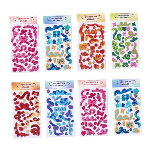 UPKOCH 8 Bögen Aufkleber – Dekorative Fotoaufkleber Entzückende Tagebuchaufkleber Für Kinder Bunt Und Geformt Vielseitig Verwendbar Für Geschenkpapier Schachteln Und Taschen UPKOCH 8 Bögen Aufkleber – Dekorative Fotoaufkleber Entzückende Tagebuchaufkleber Für Kinder Bunt Und Geformt Vielseitig Verwendbar Für Geschenkpapier Schachteln Und Taschen von UPKOCH