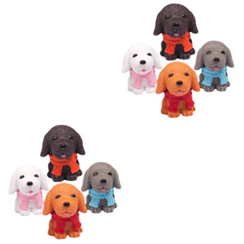 UPKOCH 8 STK Welpenmodell Cupcake-Dekorationen Hund Dog Toy Dogs Toys Ornament Modelle Miniatur-Welpenfiguren Hausbedarf Hündchen schmücken Requisiten Zubehör Kind Statue Plastik von UPKOCH