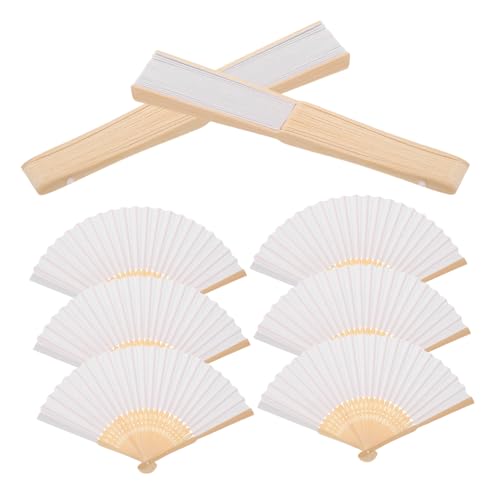 UPKOCH 8stücke Blanko-papierfächer Weiß Faltfächer Aus Papier Handfächer Zum Bemalen Vorschul-kunstbedarf Partydekorationen Sommerpicknicks UPKOCH 8stücke Blanko-papierfächer Weiß Faltfächer Aus Papier Handfächer Zum Bemalen Vorschul-kunstbedarf Partydekorationen Sommerpicknicks von UPKOCH