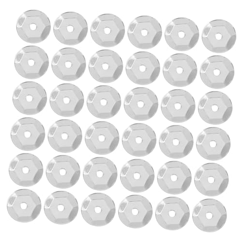 UPKOCH 800 Stück Runde Pailletten Silber Iridescent Glitzerlose Perlen mit Löchern für DIY Basteln Nähen und Verzierung für Mode und Heimdekoration UPKOCH 800 Stück Runde Pailletten Silber Iridescent Glitzerlose Perlen mit Löchern für DIY Basteln Nähen und Verzierung für Mode und Heimdekoration von UPKOCH