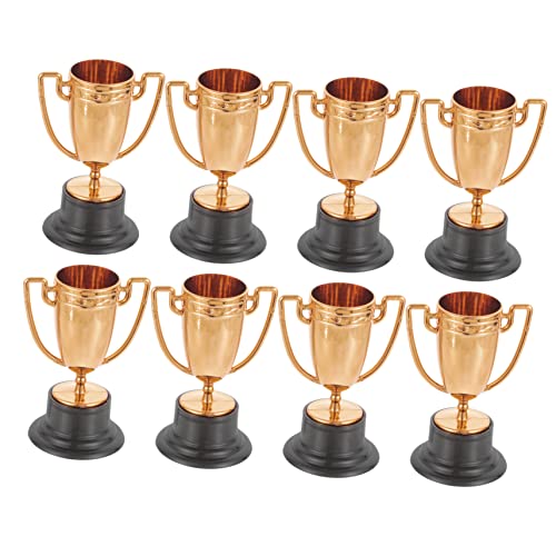 UPKOCH 8Stücke Mini Trophäen Goldene Auszeichnungen für Spielpreise und Partydeko für Schulwettbewerbe und Kindergeburtstagsfeiern Langlebig und Leicht von UPKOCH