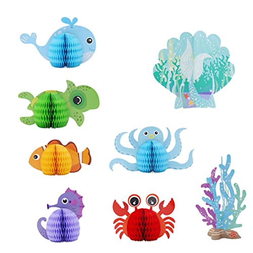 UPKOCH 8st Ocean Honeycomb-Thema Hochzeitsdeko Meerestiere- Ornamente Zum Thema Marine Party-Foto-Requisite Geburtstagsparty-Requisite Kinderparty-Dekoration Papier UPKOCH 8st Ocean Honeycomb-Thema Hochzeitsdeko Meerestiere- Ornamente Zum Thema Marine Party-Foto-Requisite Geburtstagsparty-Requisite Kinderparty-Dekoration Papier von UPKOCH