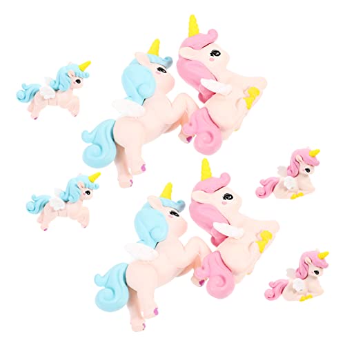 UPKOCH 8stücke Teiliges Miniatur Einhorn Figuren Aus Resin Süße Deko Für Kuchen Muffins Und Mini-gärten Bunte Tierfiguren Für Kreative Bastelprojekte Und Feste von UPKOCH