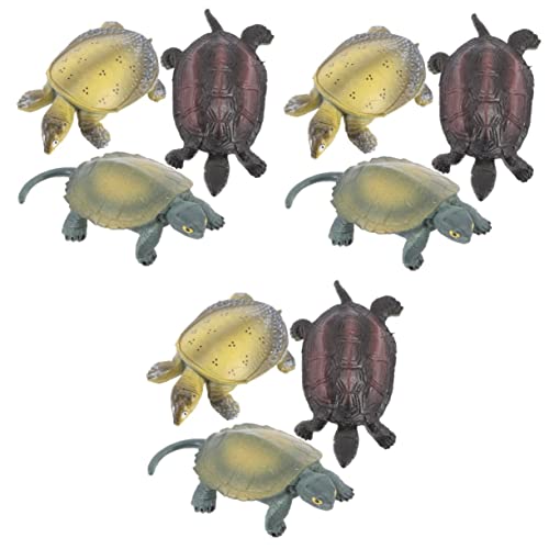 UPKOCH 9 STK Schildkröten-Modell Figuren Für Kinder Zylinder Für Kinder Schildkröte Spielzeug Kuchendekoration Mini-Zylinder Schildkrötenspielzeug Tischdekoration Plastik Zubehör Kriechen von UPKOCH