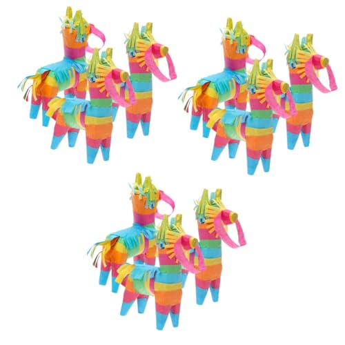 UPKOCH 9 Stk Mexikanische Piñata Handgefertigte Piñata Pinata-stoffe Für Das Klassenzimmer Piñata Mit Nutztieren Schöne Esel-pinata Füllung Spiel Requisiten Papier Baby von UPKOCH