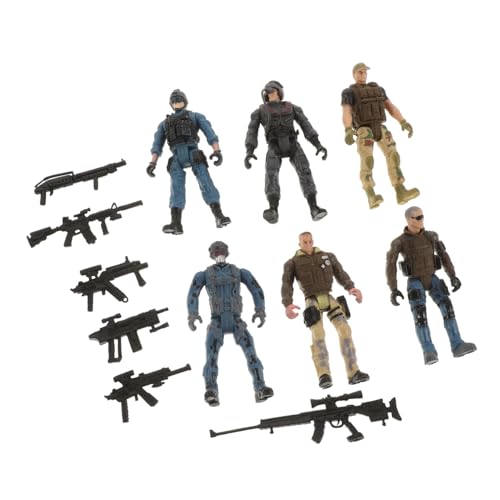 UPKOCH Armee-Soldaten-Spielzeug, 6-teilig, Bewegliche Gelenk-Soldat-männer-Figuren, Miniatur-mini-Soldat, Schwertkämpfer, Spielset Für Kuchendekoration, Sand, Tischdekoration von UPKOCH