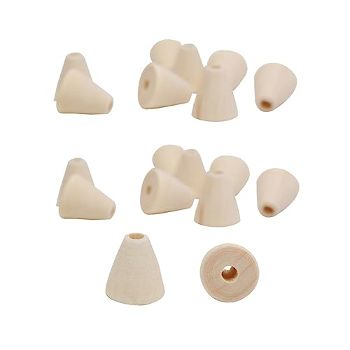 UPKOCH Bastelperlen-Set 100 Stück Kegelförmige Holzperlen Für Jungen Und Mädchen Schmuckherstellung Fördert Kreativität Und Feinmotorik von UPKOCH