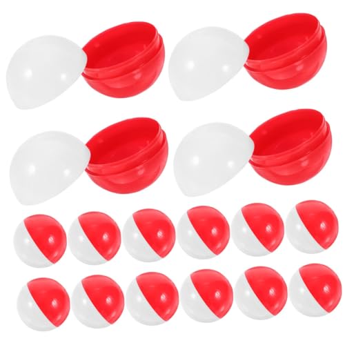 UPKOCH Befüllbare Kunststoffkapseln für Verkaufsautomaten 25 Stück Rot-weiße Tombola-bälle Party-geschenkbälle Design von UPKOCH
