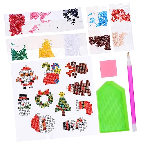UPKOCH Diamant-Aufkleber bastelset basteln für kindergartenhaus Weihnachts Aufkleber Sticker Christmas Stickers Diamantaufkleber für Kristalldiamantaufkleber Plastik von UPKOCH
