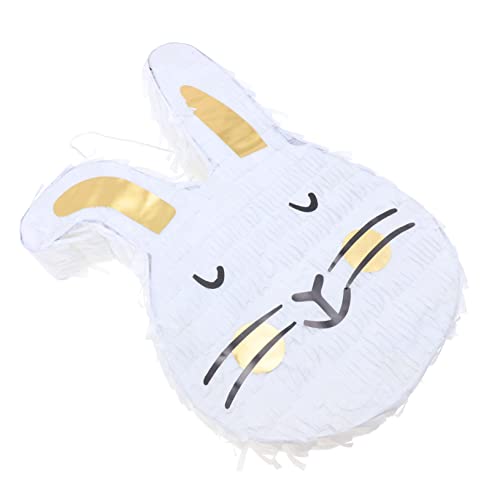 UPKOCH Easter Paper Pinata Rabbit Ornament Cartoon Hängende Dekoration Weißer Osterhase Niedliche Partydeko für Frühling Verarbeitung Festliche Osterstimmung von UPKOCH
