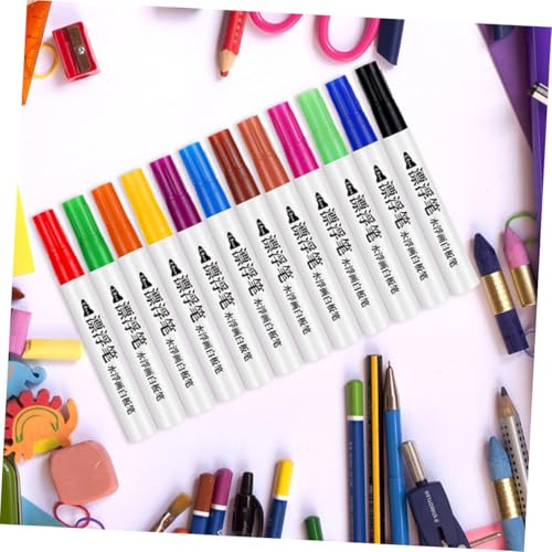 UPKOCH Erasierbare Bunte Whiteboard Marker mit Farben und Keramiklöffeln Schwimmende Wasser Malstifte für Leicht für Schule und Kreatives Zeichnen Zuhause von UPKOCH