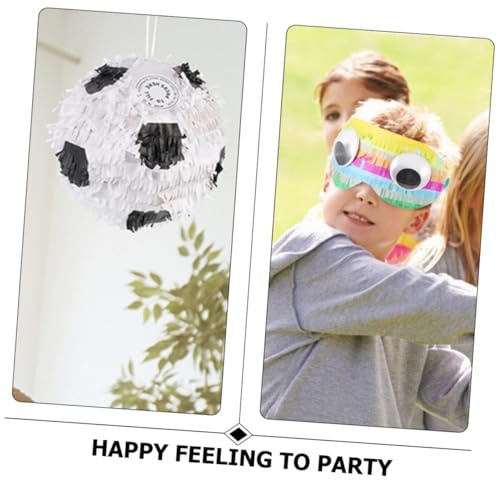UPKOCH Fußball Piñata Teilig mit Pinata Stock und Augenbinde Fußball Party für Kindergeburtstag Bunte Geburtstagsdeko Geeignet für Festival und Feierlichkeiten von UPKOCH