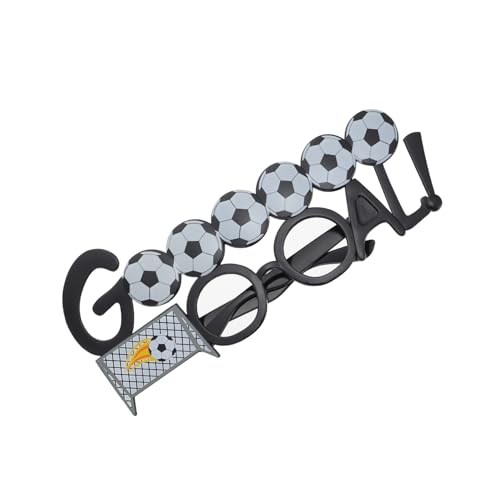 UPKOCH Fußballbrille Lustiger Brillen-fußball Led Fußball- Gefälligkeiten Für Fußball-mottopartys Fußballparty Bevorzugt Party-requisite Brillenstütze Geburtstag Plastik Weiß von UPKOCH