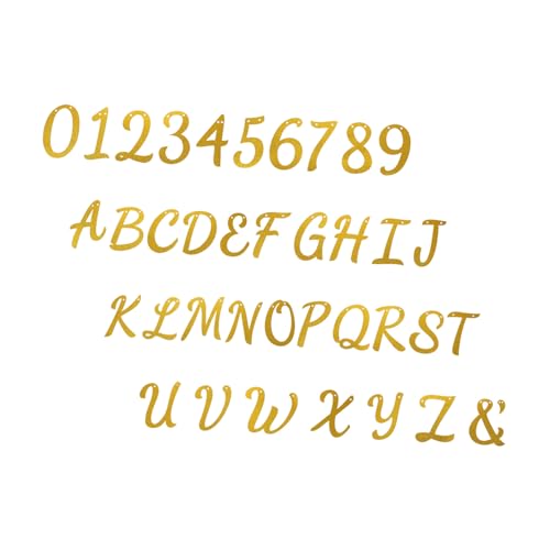 UPKOCH Gold Glitzer Alphabet Banner mit Zahlen Funkelnde DIY Geburtstags Hochzeitsdeko Leicht Hängbares Party-buchstaben Individuelle Schriftzüge von UPKOCH