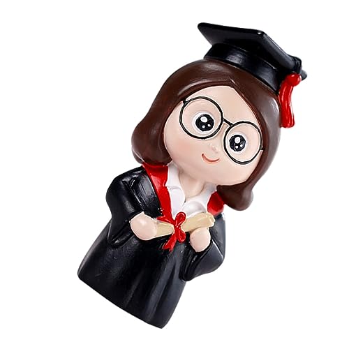 UPKOCH Graduation Cake Dekoration Doktorfigur Tortendeko Resin Abschlussfeier Cartoon Cake Topper für Schulabgänger von UPKOCH