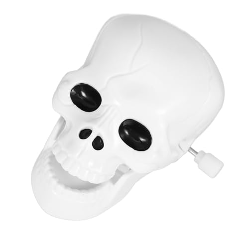 UPKOCH Halloween Wind Up Skelett mit Beweglichem Mund Kleines Leichtes Kunststoff Uhrwerkspielzeug Lustiges Party Deko für Halloween und Geburtstags Mitgebsel von UPKOCH