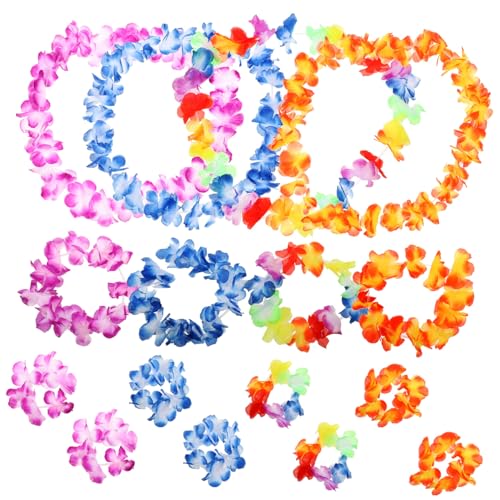 UPKOCH Hawaii Blumen Lei Teilig Künstliche Blumengirlanden Halskette Armband Stirnband Farbenfrohe Luau Party Dekoration für Mädchen Fest Weihnachten UPKOCH Hawaii Blumen Lei Teilig Künstliche Blumengirlanden Halskette Armband Stirnband Farbenfrohe Luau Party Dekoration für Mädchen Fest Weihnachten von UPKOCH