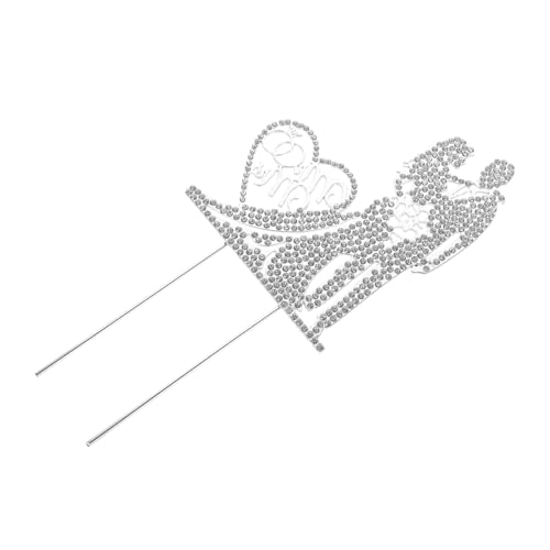UPKOCH Hochzeitstorte Dekoration Plug-In Kuchen Oh Party Braut Dekorationen Hochzeitsdekoration Tortenaufleger für die Hochzeit dekorativer Hochzeitstopper Zinklegierung Silber UPKOCH Hochzeitstorte Dekoration Plug-In Kuchen Oh Party Braut Dekorationen Hochzeitsdekoration Tortenaufleger für die Hochzeit dekorativer Hochzeitstopper Zinklegierung Silber von UPKOCH