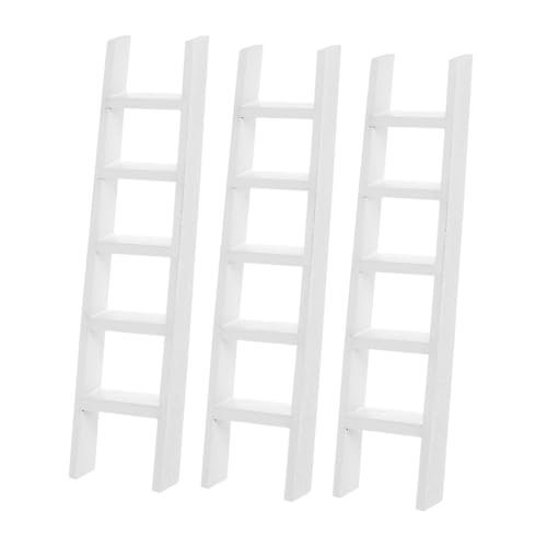 UPKOCH Ihr Puppenhaus Mini-Leiter 3 Stück Miniatur Holztreppe Unbehandeltes Holz Für von UPKOCH