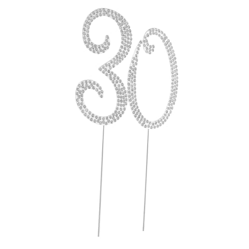 UPKOCH Jahre Cake Topper Silber Glitzernde Strasssteine Stabile Party Dekoration für Geburtstag Jubiläum Tortenstecker Festlich Vielseitig Einsetzbar UPKOCH Jahre Cake Topper Silber Glitzernde Strasssteine Stabile Party Dekoration für Geburtstag Jubiläum Tortenstecker Festlich Vielseitig Einsetzbar von UPKOCH