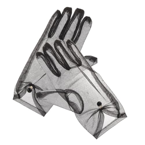 UPKOCH Leichte Atmungsaktive Damen Gartenhandschuhe aus Elastischem Sonnenabweisendem Netzstoff mit Perlenverzierung Flexibel und Komfortabel für Gartenarbeit Pflanzenpflege und Outdoor von UPKOCH