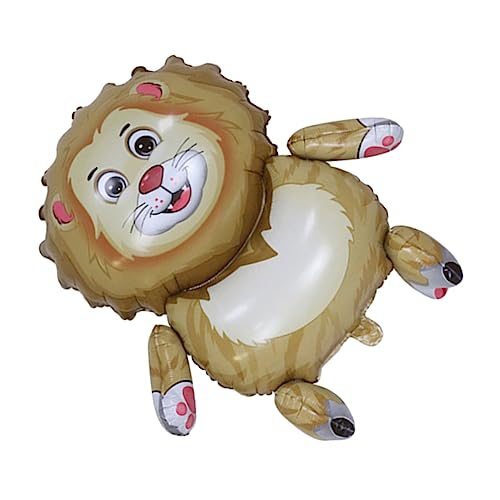UPKOCH Löwenballon Party Rosa Geburtstag Luftballons Dschungel Mylar Entzückende Tierballons Form Pfote Aufblasbare Tiere Pastell Jumbo Für Wald Hellbraun Aluminiumfolie von UPKOCH