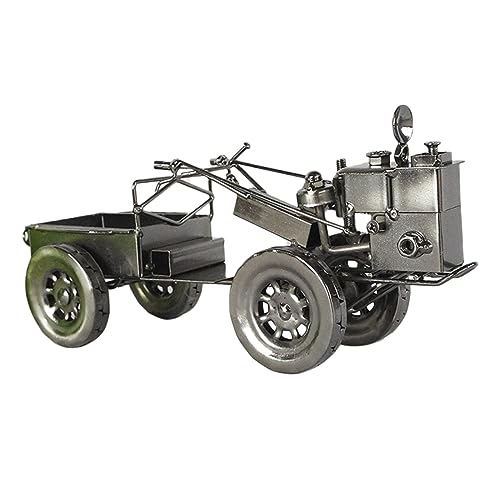 UPKOCH Metallhandtraktormodell Retro Ornament Desktop Traktoren Vintage - Traktor Dekoration -Traktor-Verzierung Traktorstatue im Vintage-Stil Eisen Black von UPKOCH