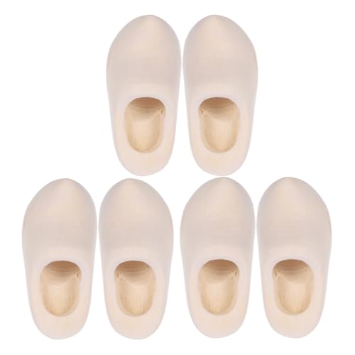 UPKOCH Mini-Holzclogs, thematische Holzschuh-Clogs, Mini-Fingerschuhe, unlackierte Holzfigur, Puppenhaus-Zubehör für Heimwerker, Handwerk, Malerei, Schlüsselanhänger, Puppe, 4 cm, 3 Paar UPKOCH Mini-Holzclogs, thematische Holzschuh-Clogs, Mini-Fingerschuhe, unlackierte Holzfigur, Puppenhaus-Zubehör für Heimwerker, Handwerk, Malerei, Schlüsselanhänger, Puppe, 4 cm, 3 Paar von UPKOCH