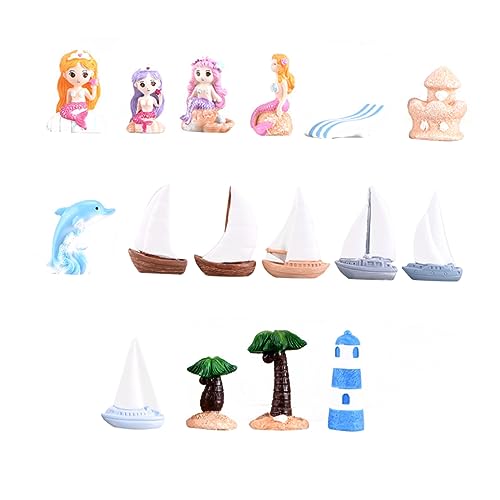 UPKOCH Mini-szenen-Ornament-Set – 16-teiliges Stranddekor Mit Kokosnussbaum Muscheln Meerjungfrau Leuchtturm Und Delfinen UPKOCH Mini-szenen-Ornament-Set – 16-teiliges Stranddekor Mit Kokosnussbaum Muscheln Meerjungfrau Leuchtturm Und Delfinen von UPKOCH