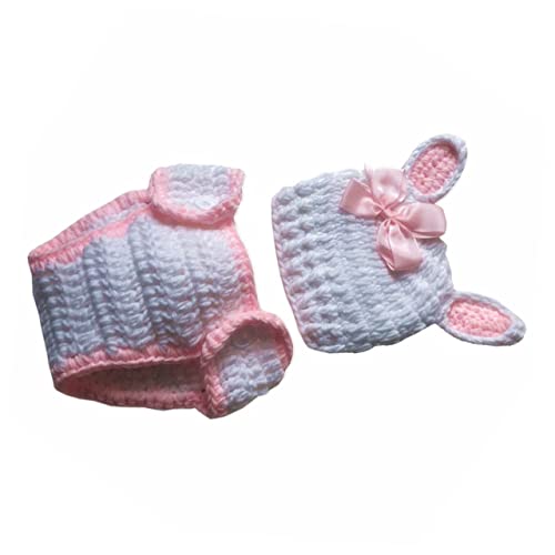 UPKOCH Neugeborenen Fotokostüm Häkelset Baumwollgarn mit Kreativem Hasenmotiv Handgefertigtes Kostüm für Fotoshooting und UPKOCH Neugeborenen Fotokostüm Häkelset Baumwollgarn mit Kreativem Hasenmotiv Handgefertigtes Kostüm für Fotoshooting und von UPKOCH