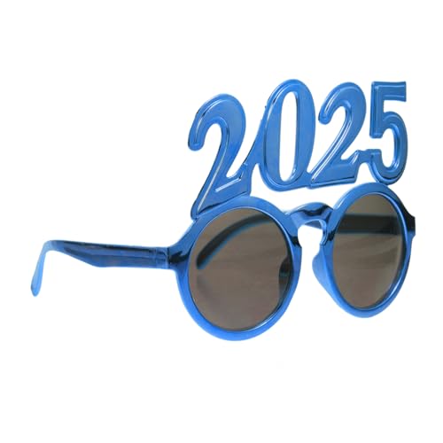 UPKOCH Neujahrsbrille Partybrille aus Abs Leicht Komfortabel Langlebig für Silvester Feier Fotorequisite Modisches Rundes Design Blau UPKOCH Neujahrsbrille Partybrille aus Abs Leicht Komfortabel Langlebig für Silvester Feier Fotorequisite Modisches Rundes Design Blau von UPKOCH