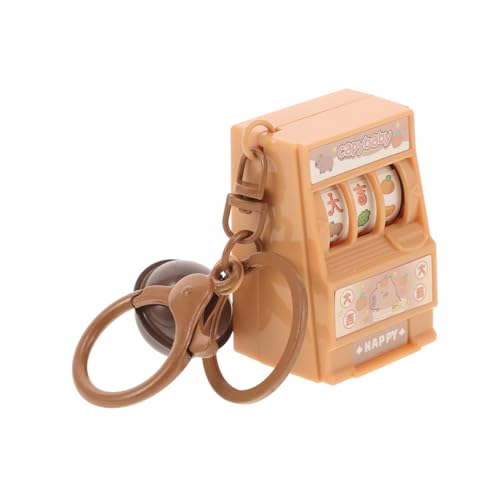 UPKOCH Obstmaschinen-Shaker für geburtstagsgeschenk für Kleiner Spielautomat Schlüsselanhänger für Minispiele Glücksspiel Schlüsselanhänger Metall Brown von UPKOCH