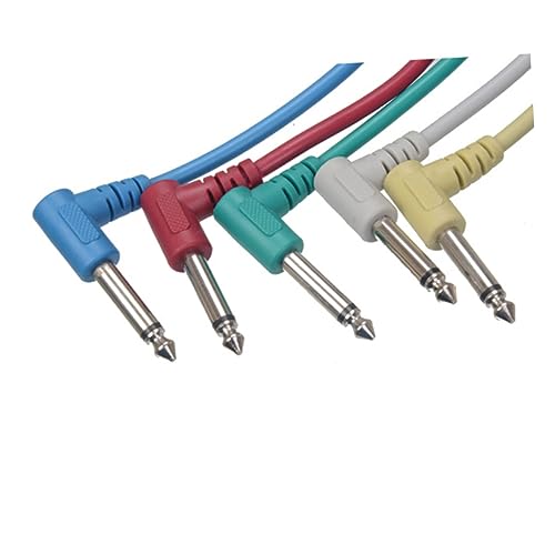 UPKOCH Pack von Geräuscharmen Gitarrenanschlusskabeln Kurzes Audioverbindungskabel für Effektpedale Farben für Gitarre und Bass Optimierte Signalübertragung und Minimale von UPKOCH