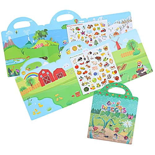 UPKOCH Pädagogisches Stickerbuch Kleinkindspielzeug Wiederverwendbare Sticker für Kinder 3 Szenarien UPKOCH Pädagogisches Stickerbuch Kleinkindspielzeug Wiederverwendbare Sticker für Kinder 3 Szenarien von UPKOCH