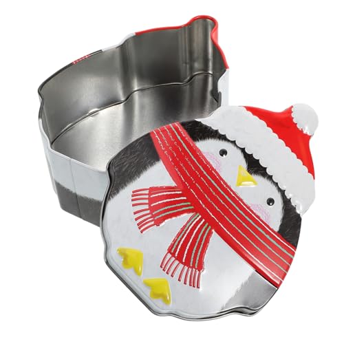 UPKOCH Pinguin Blechdose Süßigkeiten Weihnachtsplätzchendosen Keksdose Weihnachtsdosen Weihnachtsplätzchenbehälter Weihnachtsleckerei Boxen Weihnachtsplätzchendosen Keksdosen von UPKOCH