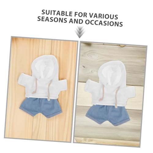 UPKOCH Plüschpuppen Kleidung Set Bär Hoodie und Hose Kuschelig Hautfreundlich Für Puppen und Stofftiere Spielzeugkleidung Ganzjahresoutfit Spielspaß von UPKOCH