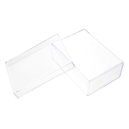 UPKOCH Pokerkarten Aufbewahrungsbox Kunststoff Transparent mit Deckel Rechteckige Spielkartenbox für Pokerkartensets Vielseitige Aufbewahrung für Schmuck Münzen Bastelperlen Kompakt und von UPKOCH