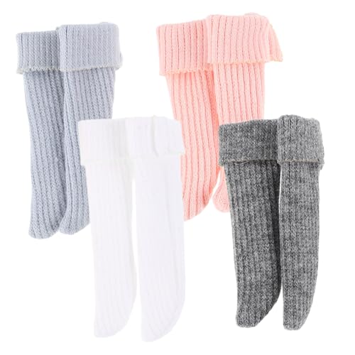 UPKOCH Puppen-Baby-zubehör 4 Paar Modische Socken Mini-Kleidung Weiche Baumwoll-puppensocken Zum Anziehen Und Für Besondere Anlässe von UPKOCH