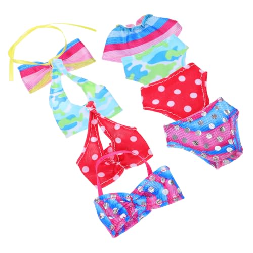 UPKOCH Puppen Kleidung 4 Satz Mädchen Bademode Bikini für 11 Zoll Puppen Handgemachte Strand Outfits für Sommerabenteuer von UPKOCH