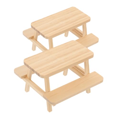 UPKOCH Puppenhaus Miniatur Esstisch Bank Set Unbehandeltes Holz Für Puppenhaus UPKOCH Puppenhaus Miniatur Esstisch Bank Set Unbehandeltes Holz Für Puppenhaus von UPKOCH