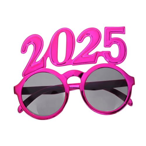 UPKOCH Runde Silvester Partybrille aus Abs Leichtes Partyzubehör für Gesichtsformen für Foto Requisiten und Festliche Neujahrsfeiern von UPKOCH