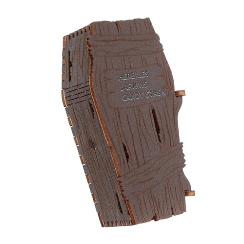 UPKOCH Rustikale Halloween Zierkiste Coffin Candy Box mit Deckel Vielseitige Snackschale und Schmuckaufbewahrung für Partydeko und Süßigkeitenlagerung von UPKOCH