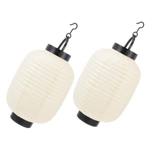 UPKOCH Faltbare japanische Laterne aus Papier, 2 Stück, für Außendekoration, traditioneller Stil, mit Licht, 29 x 15 cm, perfektes Geschenk für japanische Partys von UPKOCH
